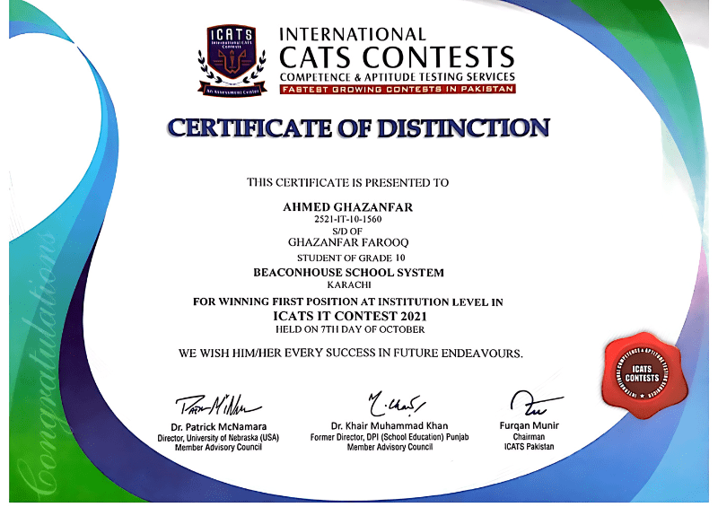 ICATS Certificate